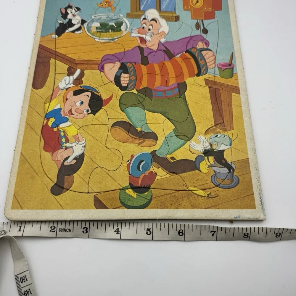 Vintage 1973 Walt Disney Pinocchio and Friends Frame Tray Puzzle‎ 4510E